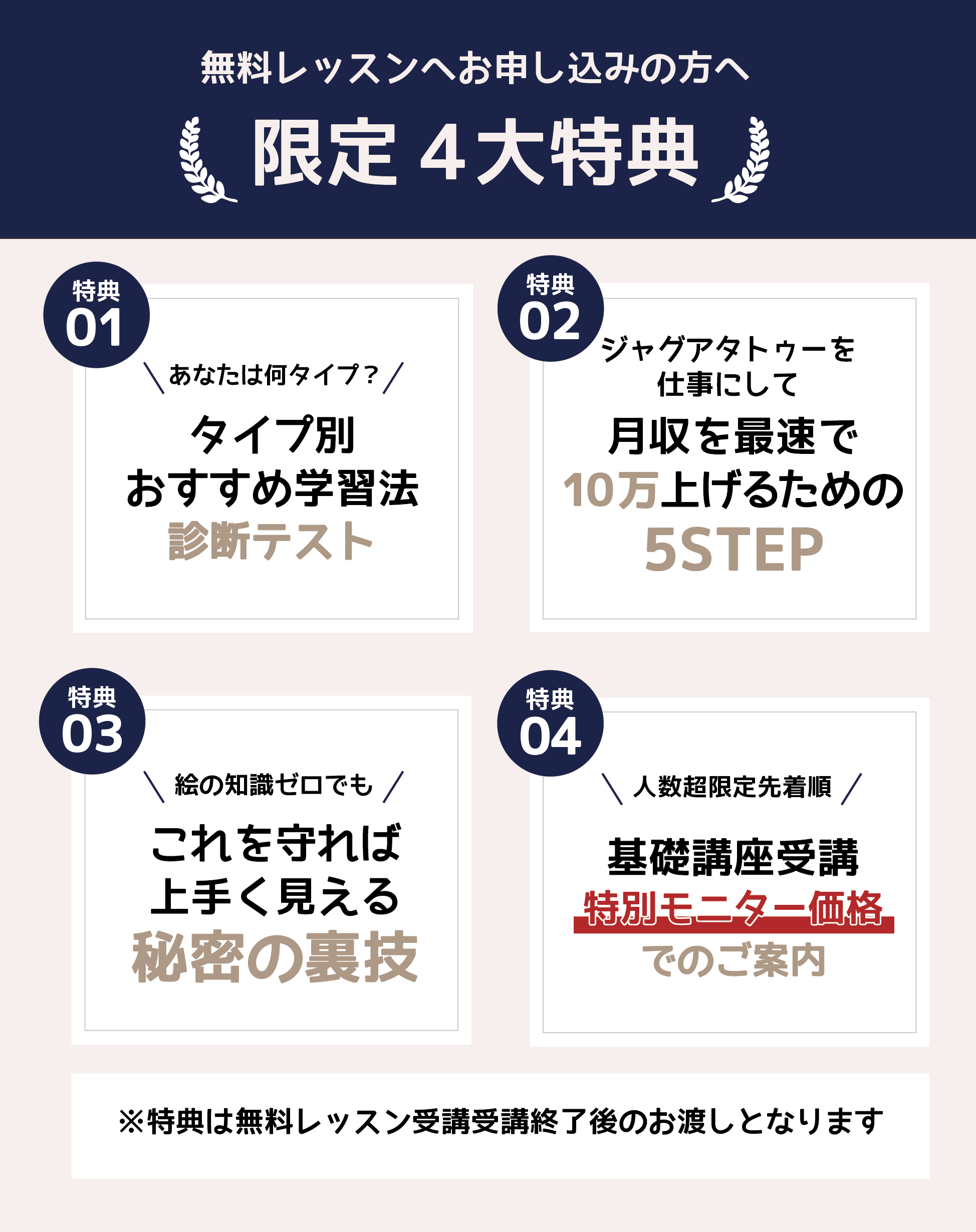 ジャグアタトゥー認定講師資格取得／通信講座（認定証付属）美容サロン経営者などに 2資格取得◇ボディジュエリー＋ジャグアタトゥー通信講座（認定