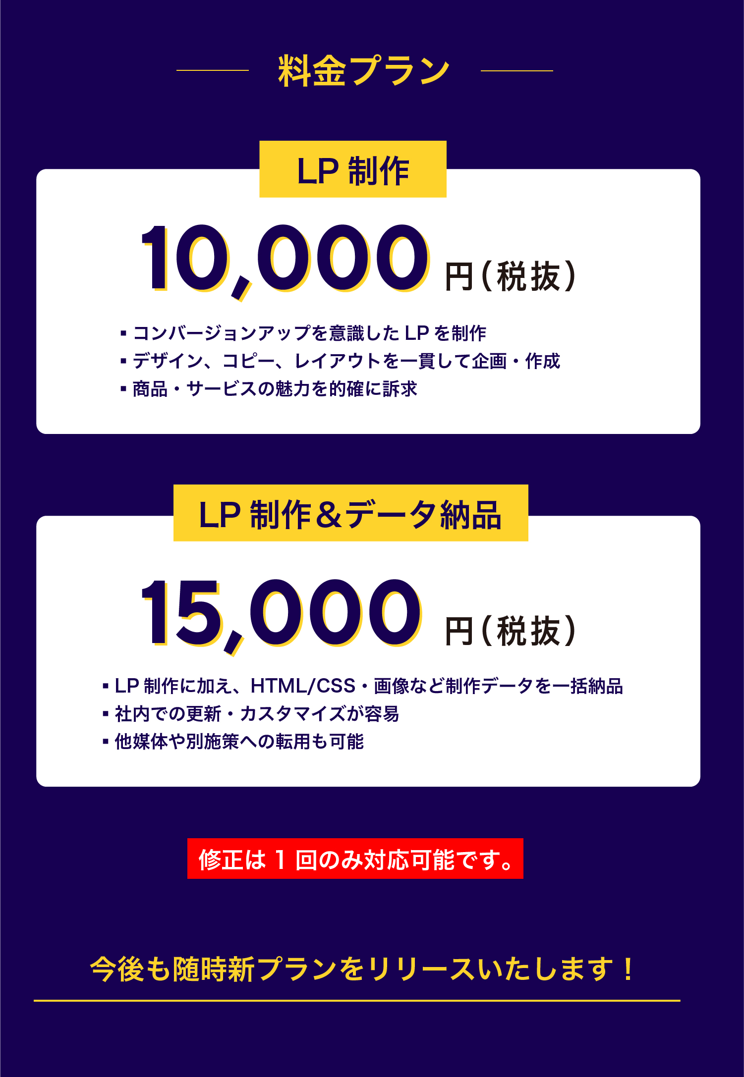 QuickLP】1万円でLP制作
